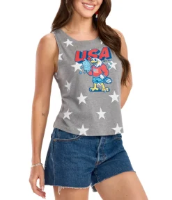 Tipsy Elves Women's Cawtriotic Cropped Tank Top Clearance