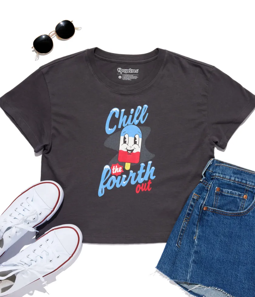 Tipsy Elves Women's Chill The Fourth Cropped Tee New
