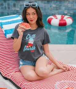 Tipsy Elves Women's Chill The Fourth Cropped Tee New