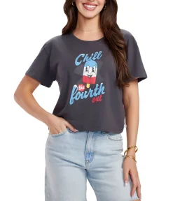 Tipsy Elves Women's Chill The Fourth Cropped Tee New