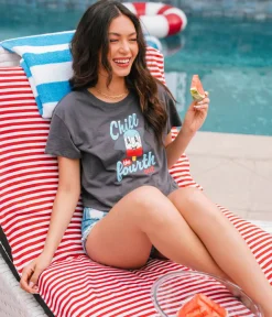 Tipsy Elves Women's Chill The Fourth Cropped Tee New