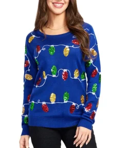 Tipsy Elves Women's Christmas Lights Ugly Christmas Sweater Outlet