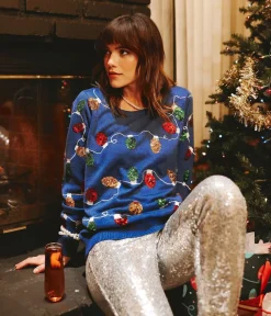 Tipsy Elves Women's Christmas Lights Ugly Christmas Sweater Outlet