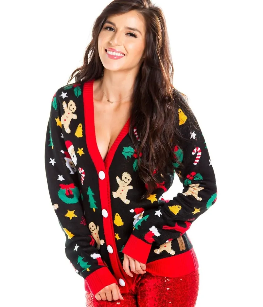 Tipsy Elves Women's Cookie Cutter Cardigan Sweater New