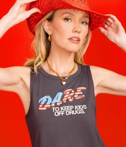 Tipsy Elves Women's Declaration of DARE Tank Top Hot