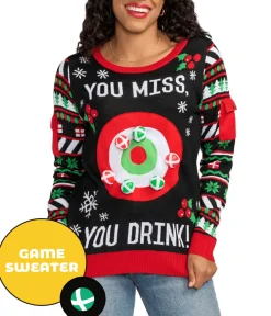 Tipsy Elves Women's Drinking Game Ugly Christmas Sweater Online