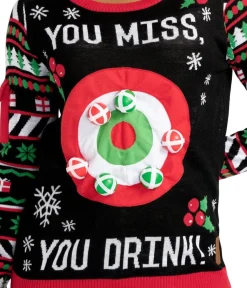 Tipsy Elves Women's Drinking Game Ugly Christmas Sweater Online