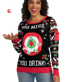 Tipsy Elves Women's Drinking Game Ugly Christmas Sweater Online