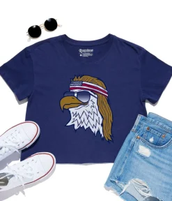 Tipsy Elves Women's Epic Eagle Cropped Tee Online