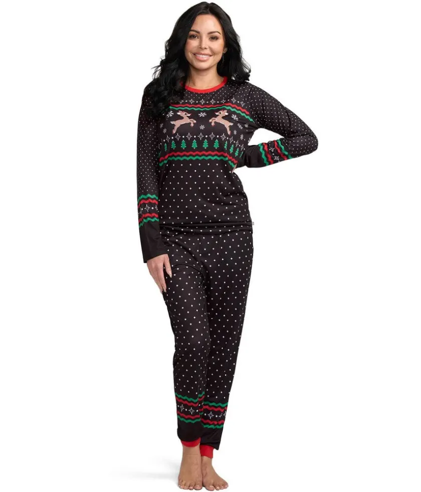 Tipsy Elves Women's Fair Isle Rudolph Pajama Set