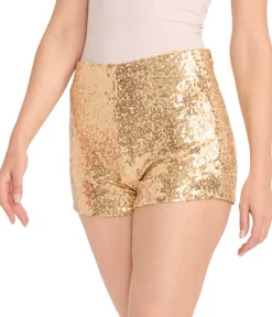 Tipsy Elves Women's Gold Sequin Shorts Best