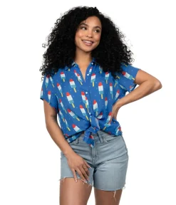 Tipsy Elves Women's Grand Finale Button Down Shirt Clearance