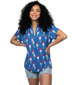 Tipsy Elves Women's Grand Finale Button Down Shirt Clearance