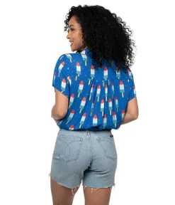 Tipsy Elves Women's Grand Finale Button Down Shirt Clearance