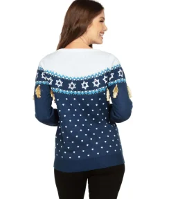 Tipsy Elves Women's Hanukkah Tassel Sweater Outlet