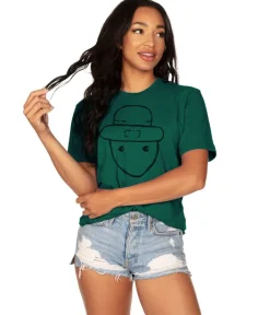 Tipsy Elves Women's Leprechaun Sketch Oversized Boyfriend Tee Hot