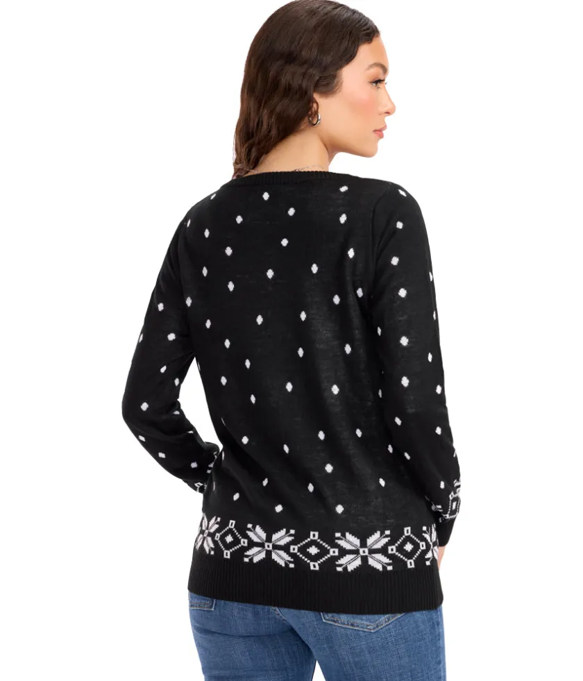 Tipsy Elves Women's Light Show Light Up Ugly Christmas Sweater Hot