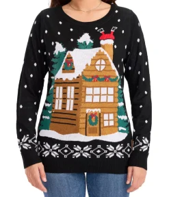 Tipsy Elves Women's Light Show Light Up Ugly Christmas Sweater Hot