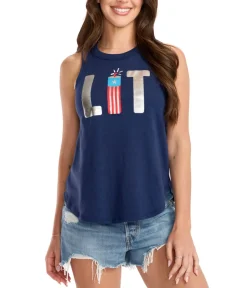 Tipsy Elves Women's Lit Foil Tank Top