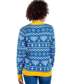 Tipsy Elves Women's Menorah Print Cardigan Sweater