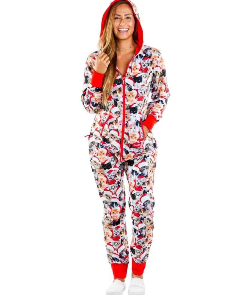 Tipsy Elves Women's Meowy Catmus Jumpsuit Discount