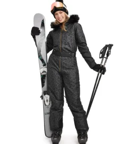 Tipsy Elves Women's Midnight Leopard Snow Suit Clearance