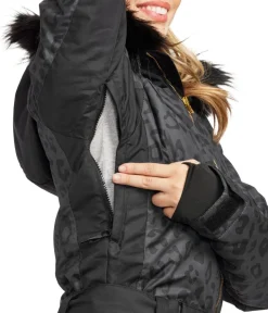 Tipsy Elves Women's Midnight Leopard Snow Suit Clearance