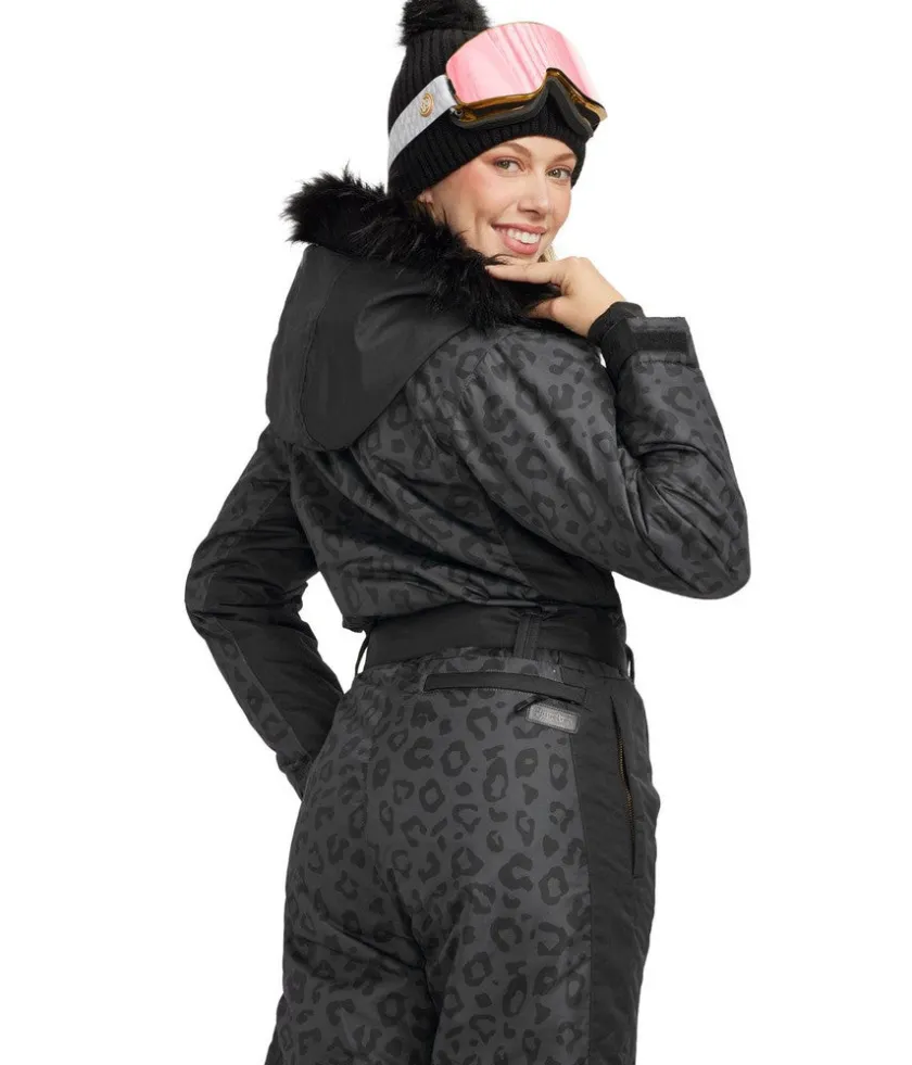 Tipsy Elves Women's Midnight Leopard Snow Suit Clearance