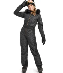 Tipsy Elves Women's Midnight Leopard Snow Suit Clearance