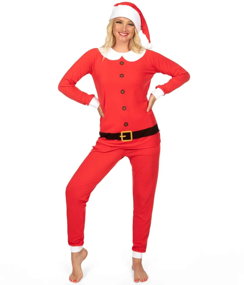 Tipsy Elves Women's Mrs. Claus Pajama Set Best