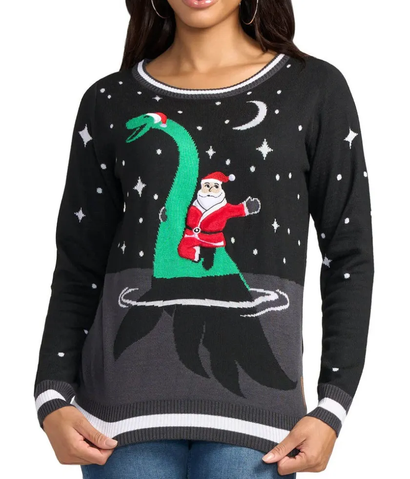 Tipsy Elves Women's Nessie Ugly Christmas Sweater Outlet