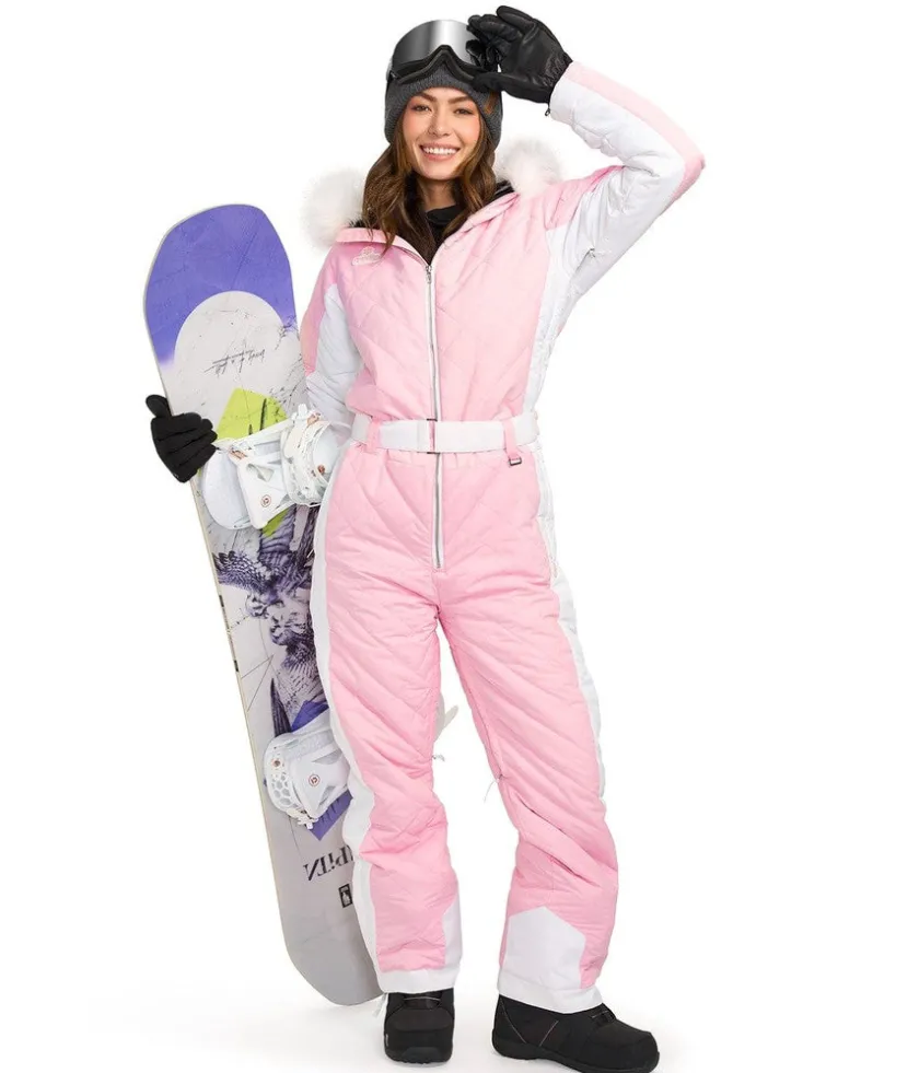 Tipsy Elves Women's Powder Pink Snow Suit