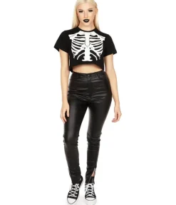 Tipsy Elves Women's Skeleton Crop Top Discount