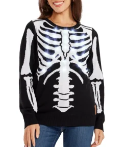 Tipsy Elves Women's Skeleton Light Up Sweater Best