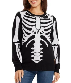 Tipsy Elves Women's Skeleton Light Up Sweater Best