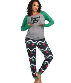 Tipsy Elves Women's Tinsel Tits Pajama Set New