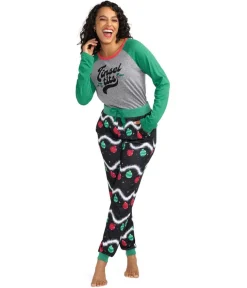 Tipsy Elves Women's Tinsel Tits Pajama Set New