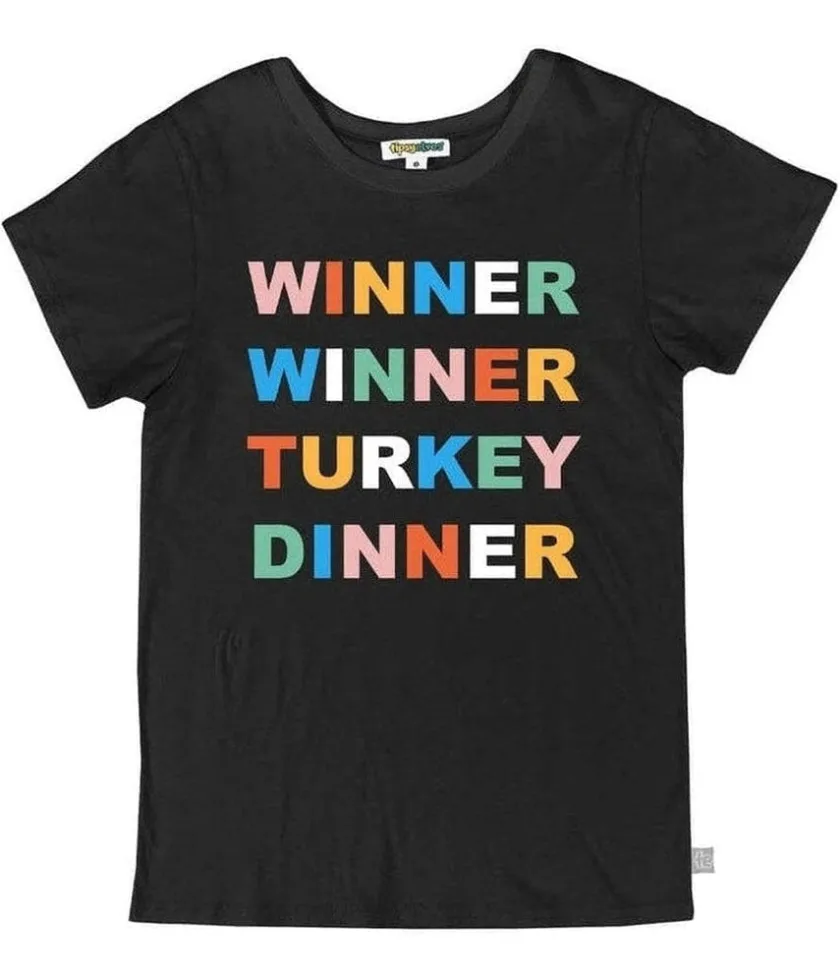 Tipsy Elves Women's Winner Winner Turkey Dinner Tee Outlet